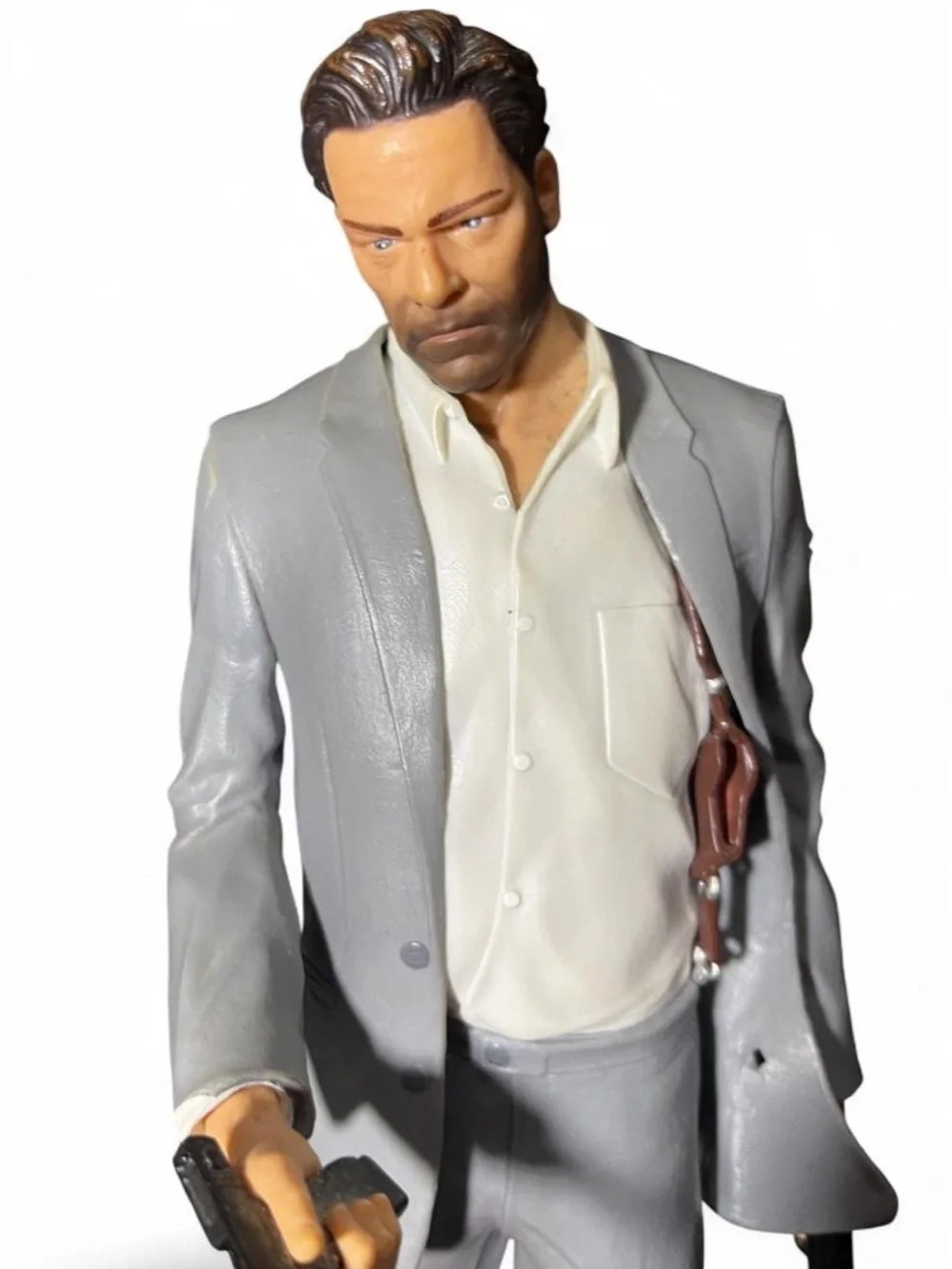 Collector Action Figure in Light Gray Suit with Dual Pistols